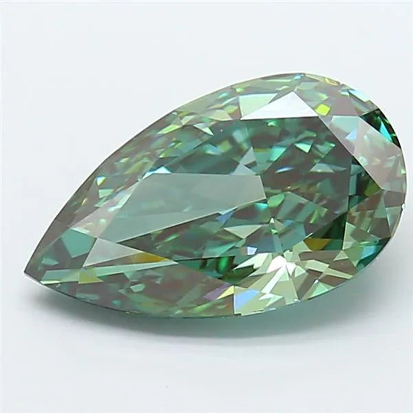 4.33ct Pear Lab Grown Diamond (Colour Fancy Vivid Green, Clarity VS1, IGI Certified)