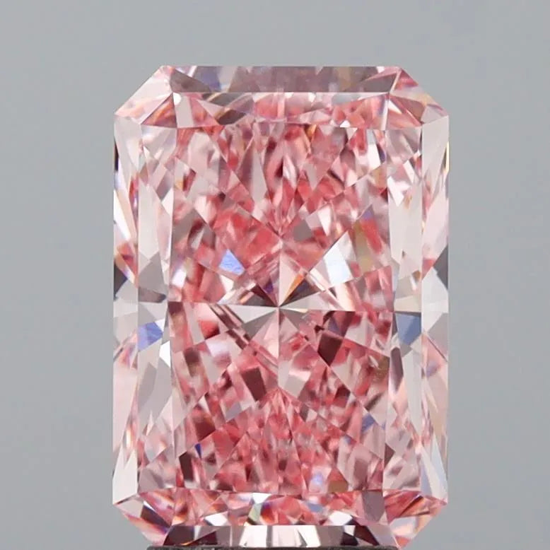 4.33ct Radiant Lab Grown Diamond (Colour Fancy Vivid Pink, Clarity VVS2, IGI Certified)