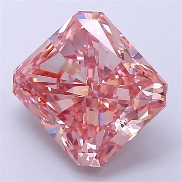 4.34ct Radiant Lab Grown Diamond (Colour Fancy Vivid Pink, Clarity VS1, IGI Certified)