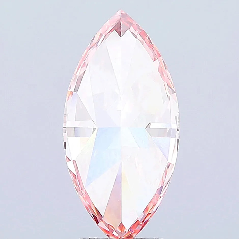4.39ct Marquise Lab Grown Diamond (Colour Fancy Vivid Pink, Clarity VVS2, IGI Certified)