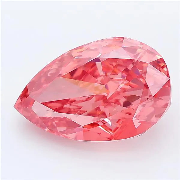 4.39ct Pear Lab Grown Diamond (Colour Fancy Vivid Pink, Clarity VVS2, IGI Certified)