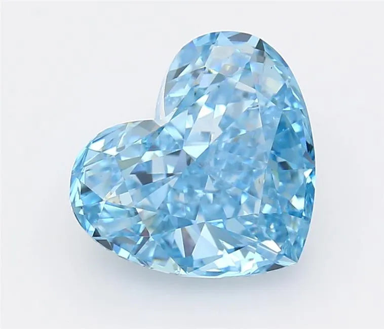 4.41ct Heart Lab Grown Diamond (Colour Fancy Vivid Blue, Clarity VS1, IGI Certified)