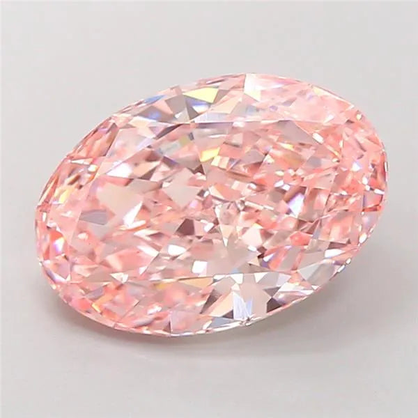 4.45ct Oval Lab Grown Diamond (Colour Fancy Vivid Pink, Clarity VS1, IGI Certified)