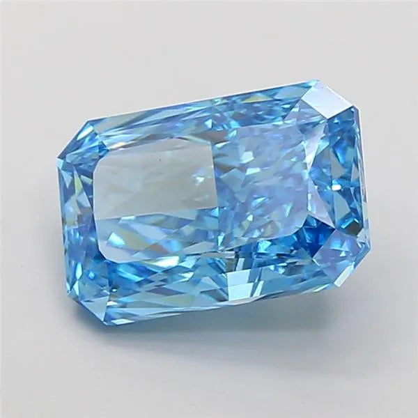 4.45ct Radiant Lab Grown Diamond (Colour Fancy Vivid Blue, Clarity VS1, IGI Certified)