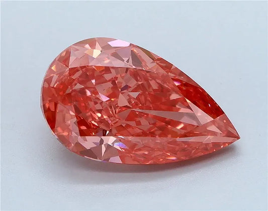 4.48ct Pear Lab Grown Diamond (Colour Fancy Vivid Pink, Clarity VVS2, IGI Certified)