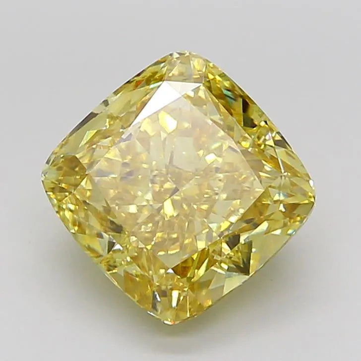 4.50ct Cushion modified Lab Grown Diamond (Colour Fancy Intense Yellow, Clarity VVS2, IGI Certified)