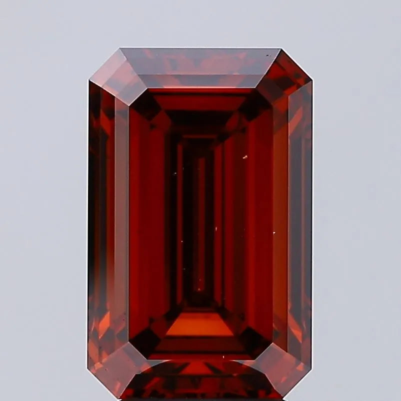 4.50ct Emerald Lab Grown Diamond (Colour Fancy Deep Orange, Clarity VS2, IGI Certified)