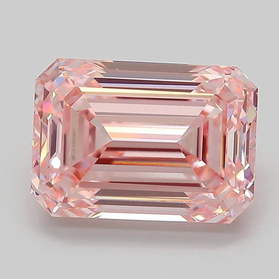 4.50ct Emerald Lab Grown Diamond (Colour Fancy Intense Pink, Clarity VVS2, IGI Certified)
