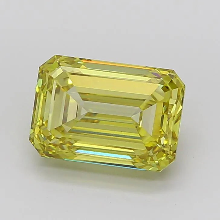 4.50ct Emerald Lab Grown Diamond (Colour Fancy Intense Yellow, Clarity VS1, IGI Certified)