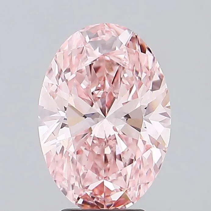 4.50ct Oval Lab Grown Diamond (Colour Fancy Vivid Pink, Clarity VVS2, IGI Certified)