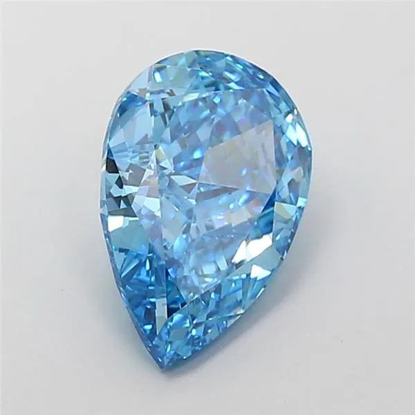 4.50ct Pear Lab Grown Diamond (Colour Fancy Vivid Blue, Clarity VVS2, IGI Certified)