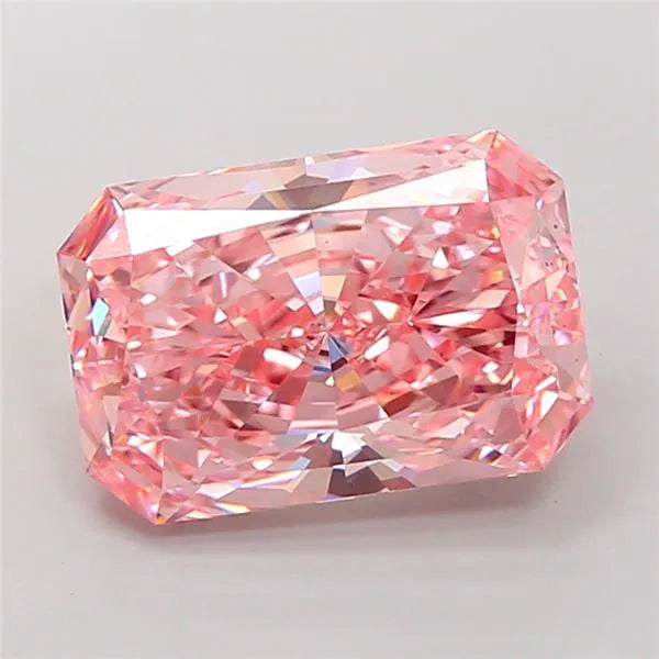 4.50ct Radiant Lab Grown Diamond (Colour Fancy Vivid Pink, Clarity VVS2, IGI Certified)