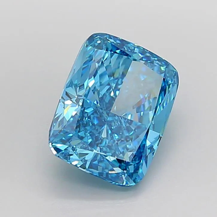 4.51ct Cushion modified Lab Grown Diamond (Colour Fancy Vivid Blue, Clarity VVS2, IGI Certified)