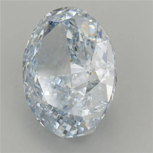 4.51ct Oval Lab Grown Diamond (Colour Fancy Blue, Clarity VVS1, IGI Certified)