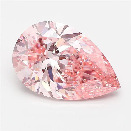 4.51ct Pear Lab Grown Diamond (Colour Fancy Vivid Pink, Clarity VS1, IGI Certified)