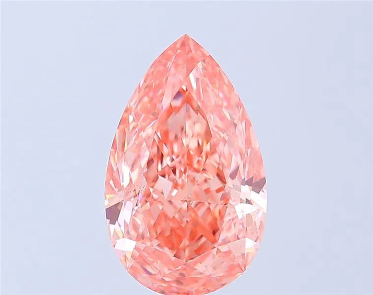 4.51ct Pear Lab Grown Diamond (Colour Fancy Vivid Pink, Clarity VS2, IGI Certified)