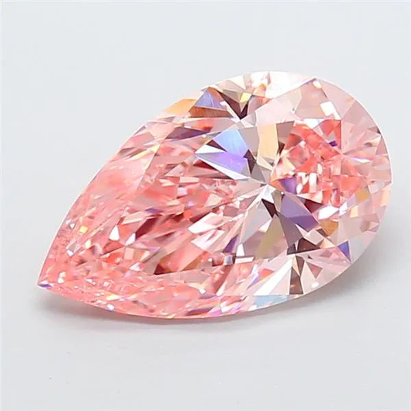 4.51ct Pear Lab Grown Diamond (Colour Fancy Vivid Pink, Clarity VVS2, IGI Certified)