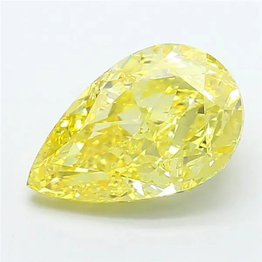4.51ct Pear Lab Grown Diamond (Colour Fancy Vivid Yellow, Clarity VS1, IGI Certified)