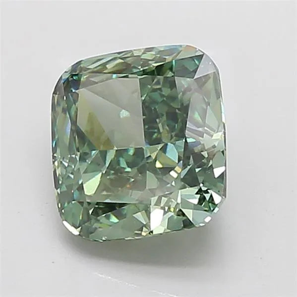 4.52ct Cushion modified Lab Grown Diamond (Colour Fancy Vivid Green, Clarity VS1, IGI Certified)