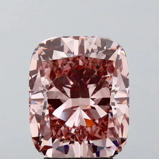 4.53ct Cushion brilliant Lab Grown Diamond (Colour Fancy Pinkish Brown, Clarity VS2, IGI Certified)