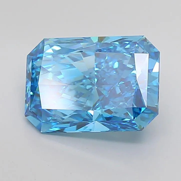 4.53ct Radiant Lab Grown Diamond (Colour Fancy Vivid Blue, Clarity VS1, IGI Certified)