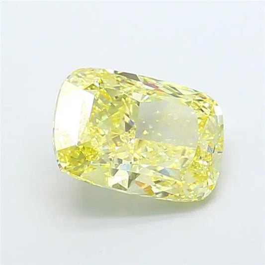 4.54ct Cushion modified Lab Grown Diamond (Colour Fancy Yellow, Clarity VVS2, IGI Certified)