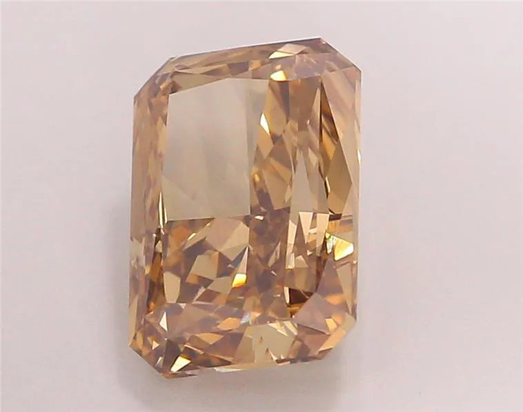 4.55ct Radiant Lab Grown Diamond (Colour Fancy Brown Yellow, Clarity VS1, IGI Certified)