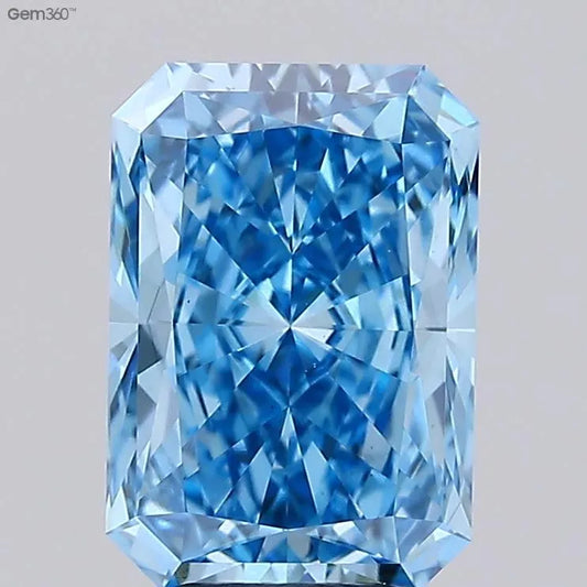 4.57ct Radiant Lab Grown Diamond (Colour Fancy Vivid Blue, Clarity VS1, IGI Certified)
