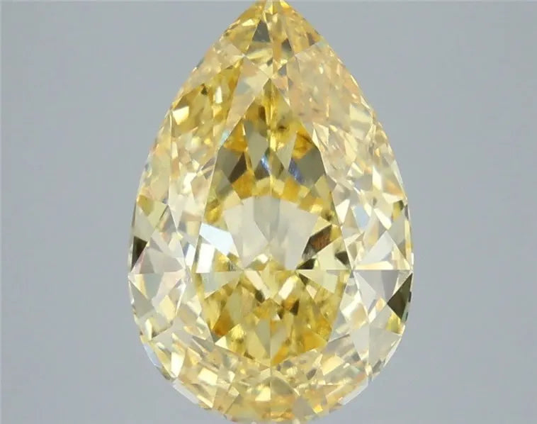 4.58ct Pear Lab Grown Diamond (Colour Fancy Intense Yellow, Clarity VS2, IGI Certified)