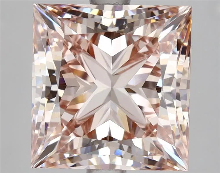 4.58ct Princess Lab Grown Diamond (Colour Fancy Brownish Pink, Clarity VVS2, IGI Certified)