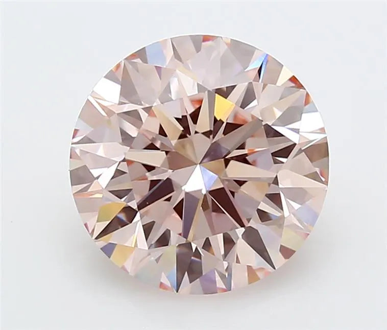 4.58ct Round Lab Grown Diamond (Colour Fancy Intense Pink, Clarity VVS2, Cut ID, IGI Certified)