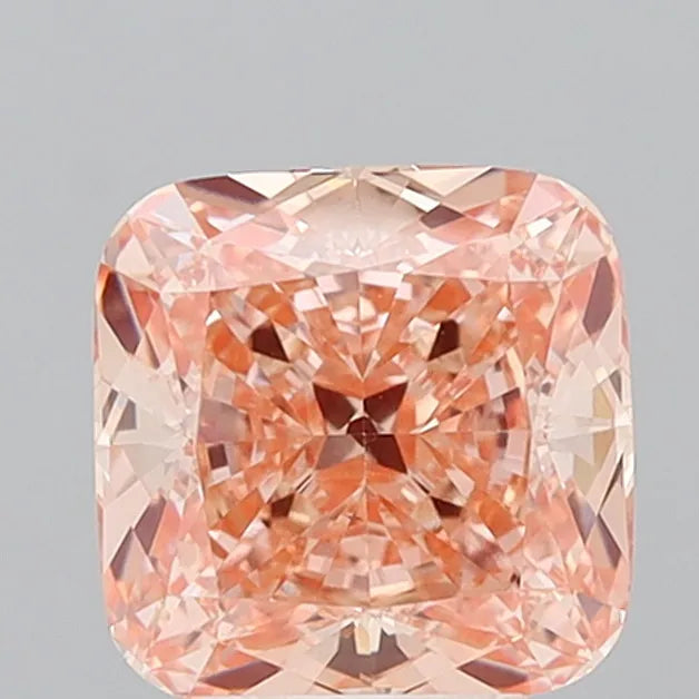 4.59ct Cushion modified Lab Grown Diamond (Colour Fancy Intense Pink Orange, Clarity VS1, IGI Certified)