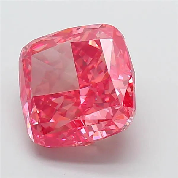 4.60ct Cushion modified Lab Grown Diamond (Colour Fancy Vivid Pink, Clarity VS1, IGI Certified)