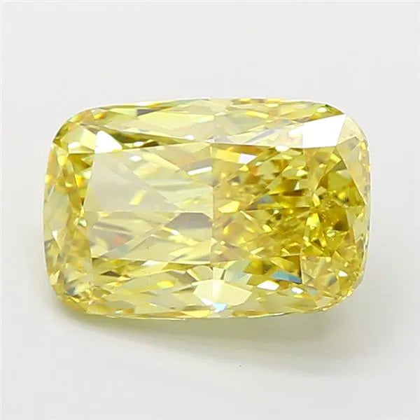 4.61ct Cushion modified Lab Grown Diamond (Colour Fancy Intense Yellow, Clarity VS1, IGI Certified)