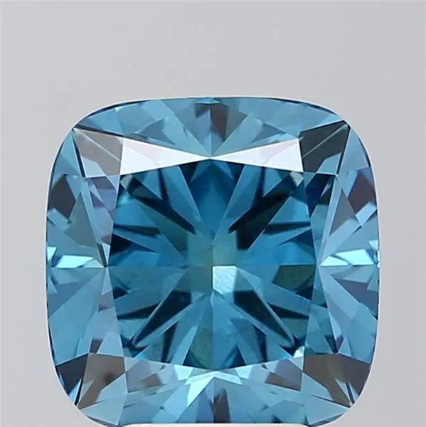 4.64ct Cushion brilliant Lab Grown Diamond (Colour Fancy Vivid Blue, Clarity SI1, IGI Certified)