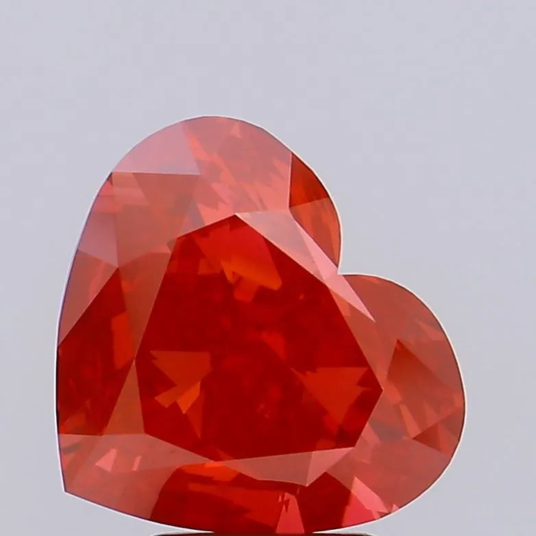 4.64ct Heart Lab Grown Diamond (Colour Fancy Vivid Red, Clarity VS2, IGI Certified)