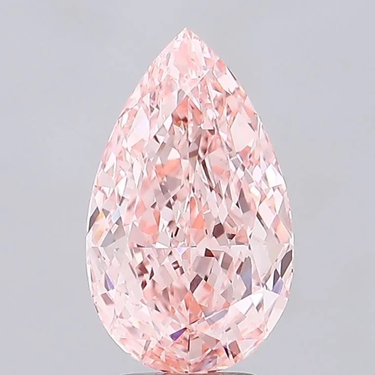 4.64ct Pear Lab Grown Diamond (Colour Fancy Vivid Pink, Clarity VVS2, IGI Certified)