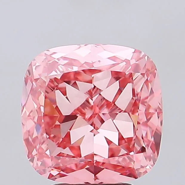 4.65ct Cushion modified Lab Grown Diamond (Colour Fancy Vivid Pink, Clarity VVS2, IGI Certified)