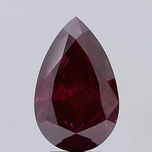 4.66ct Pear Lab Grown Diamond (Colour Fancy Deep Pink, Clarity VS1, IGI Certified)