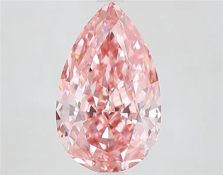 4.66ct Pear Lab Grown Diamond (Colour Fancy Vivid Pink, Clarity VVS2, IGI Certified)
