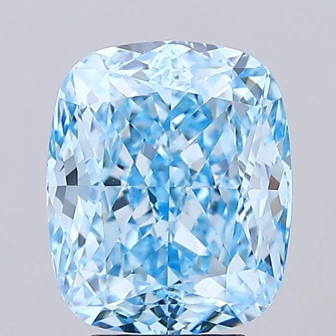 4.67ct Cushion modified Lab Grown Diamond (Colour Fancy Vivid Blue, Clarity VVS2, IGI Certified)