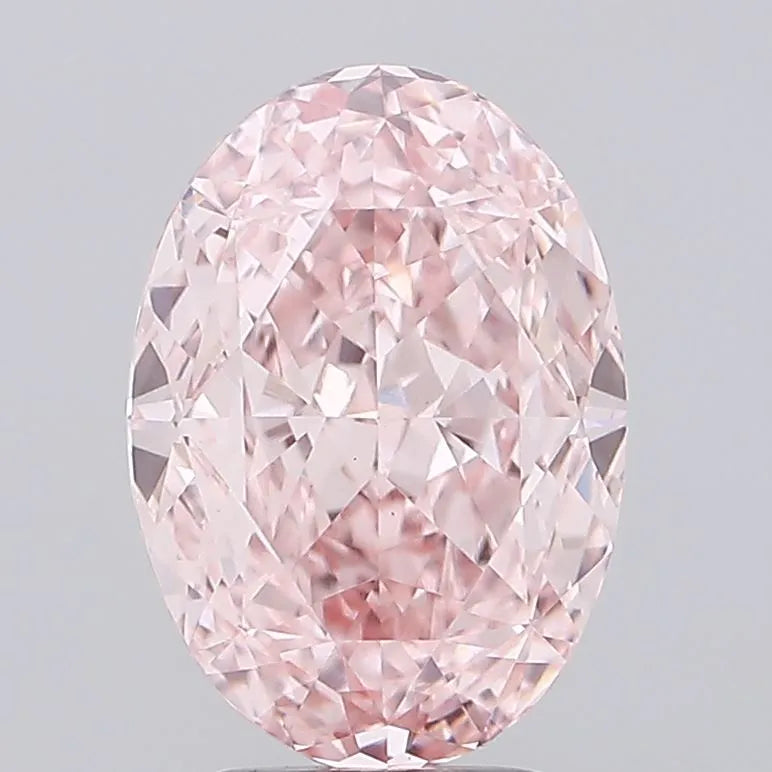 4.67ct Oval Lab Grown Diamond (Colour Fancy Vivid Pink, Clarity VS1, IGI Certified)