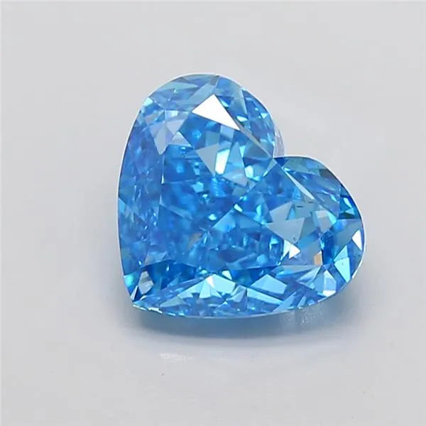 4.68ct Heart Lab Grown Diamond (Colour Fancy Vivid Blue, Clarity VS2, IGI Certified)