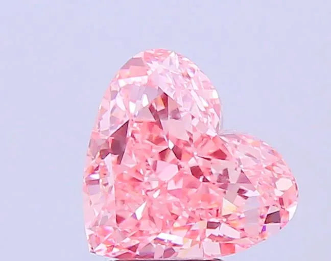 4.70ct Heart Lab Grown Diamond (Colour Fancy Vivid Pink, Clarity VVS2, IGI Certified)