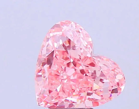 4.70ct Heart Lab Grown Diamond (Colour Fancy Vivid Pink, Clarity VVS2, IGI Certified)