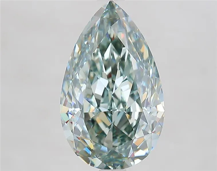 4.70ct Pear Lab Grown Diamond (Colour Fancy Gray Green, Clarity VVS2, IGI Certified)