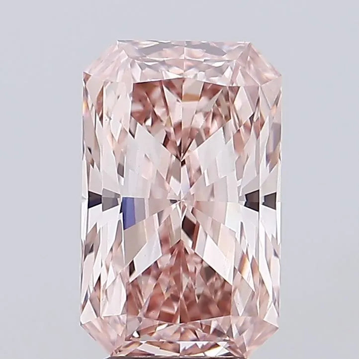 4.71ct Radiant Lab Grown Diamond (Colour Fancy Intense Brownish Pink, Clarity VS1, IGI Certified)