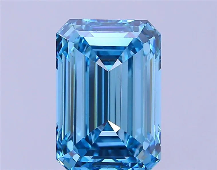 4.72ct Emerald Lab Grown Diamond (Colour Fancy Vivid Blue, Clarity VS1, IGI Certified)