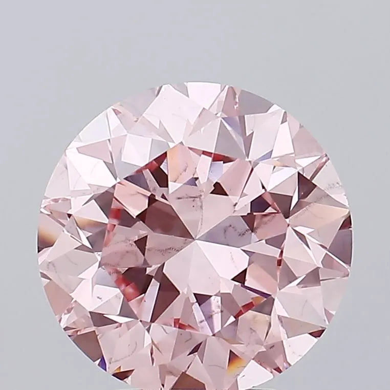 4.72ct Round Lab Grown Diamond (Colour Fancy Vivid Pink, Clarity VS2, Cut VG, IGI Certified)