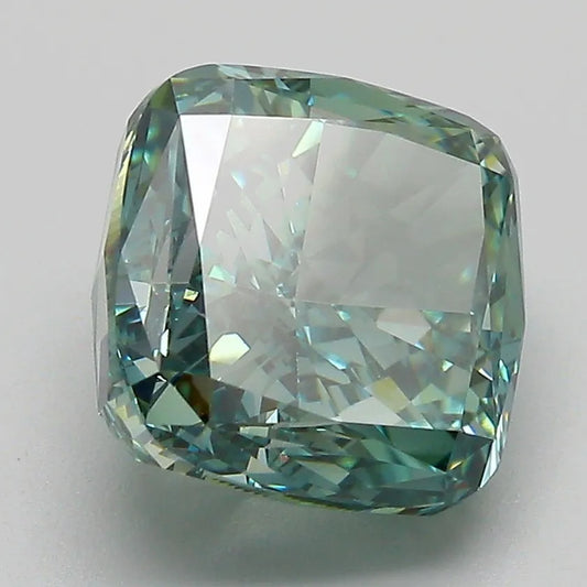 4.73ct Cushion modified Lab Grown Diamond (Colour Fancy Vivid Green, Clarity VS1, IGI Certified)
